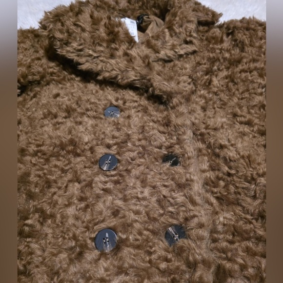ZARA  try Collection faux fur brown women's coat Sz. Medium $60 NWT - Picture 3 of 10